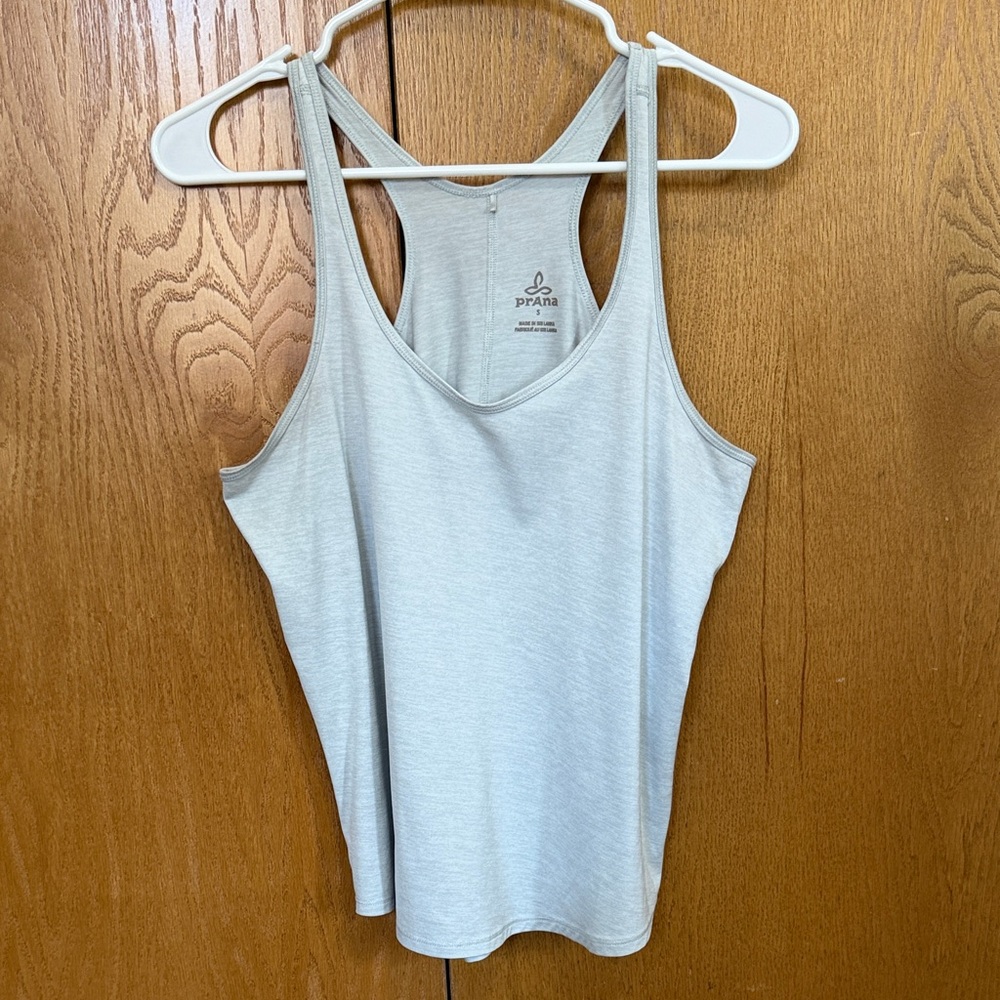 Prana Light Gray Racerback Tank